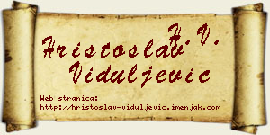 Hristoslav Viduljević vizit kartica